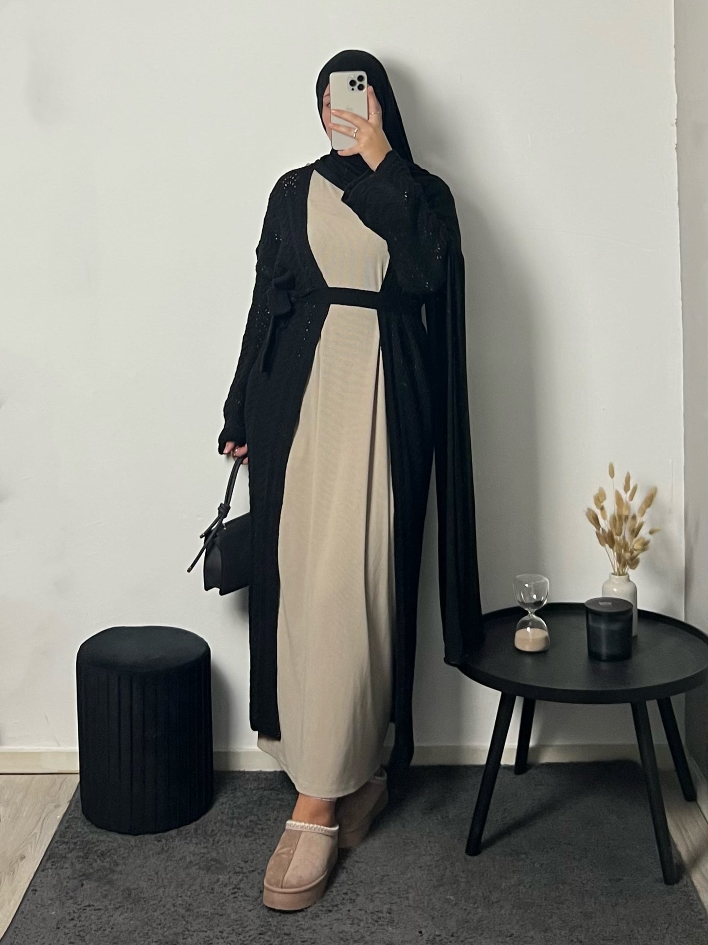 Mira Knitted Cardigan Black