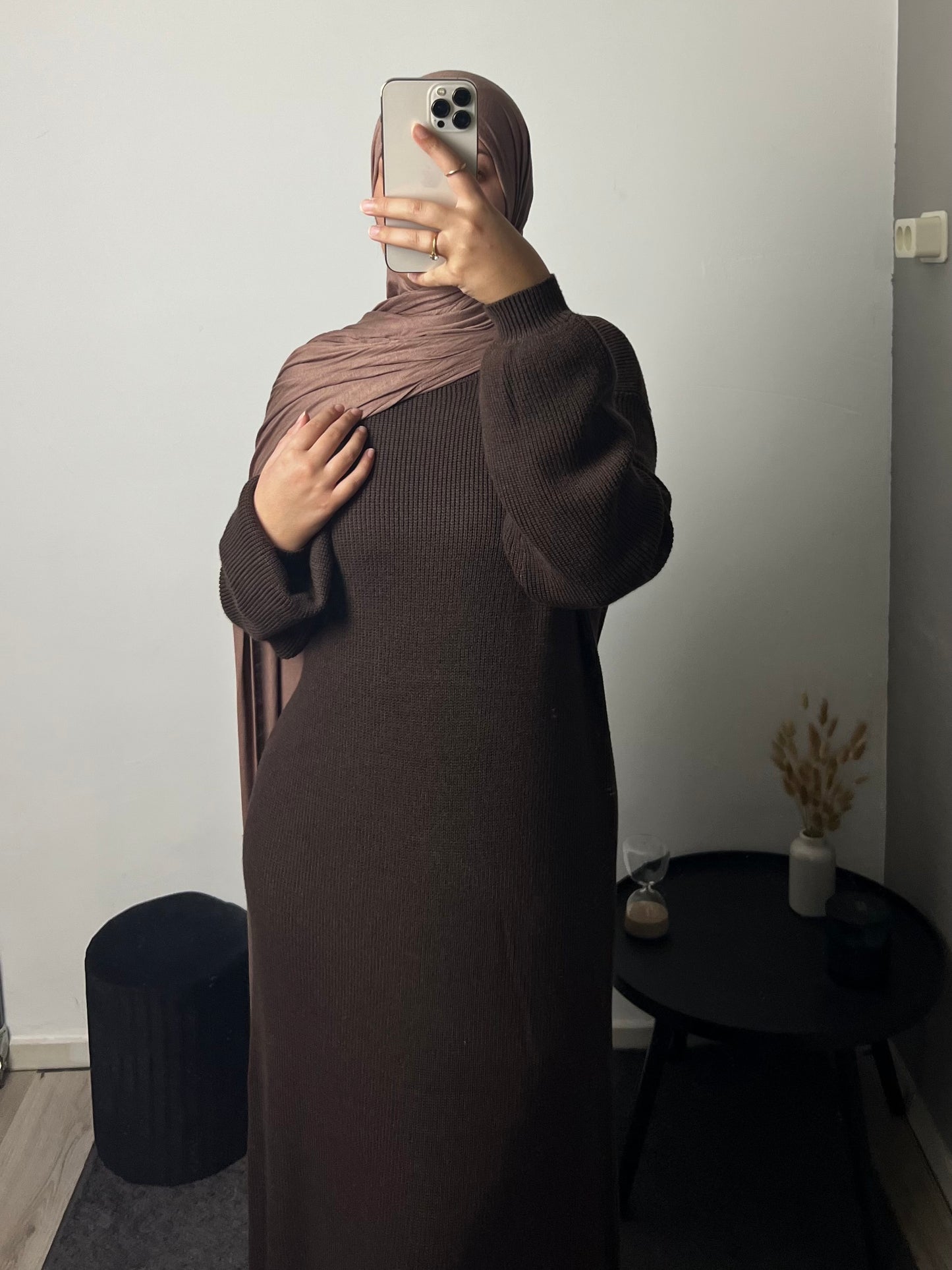 Aisha Knit Dress Chocolate