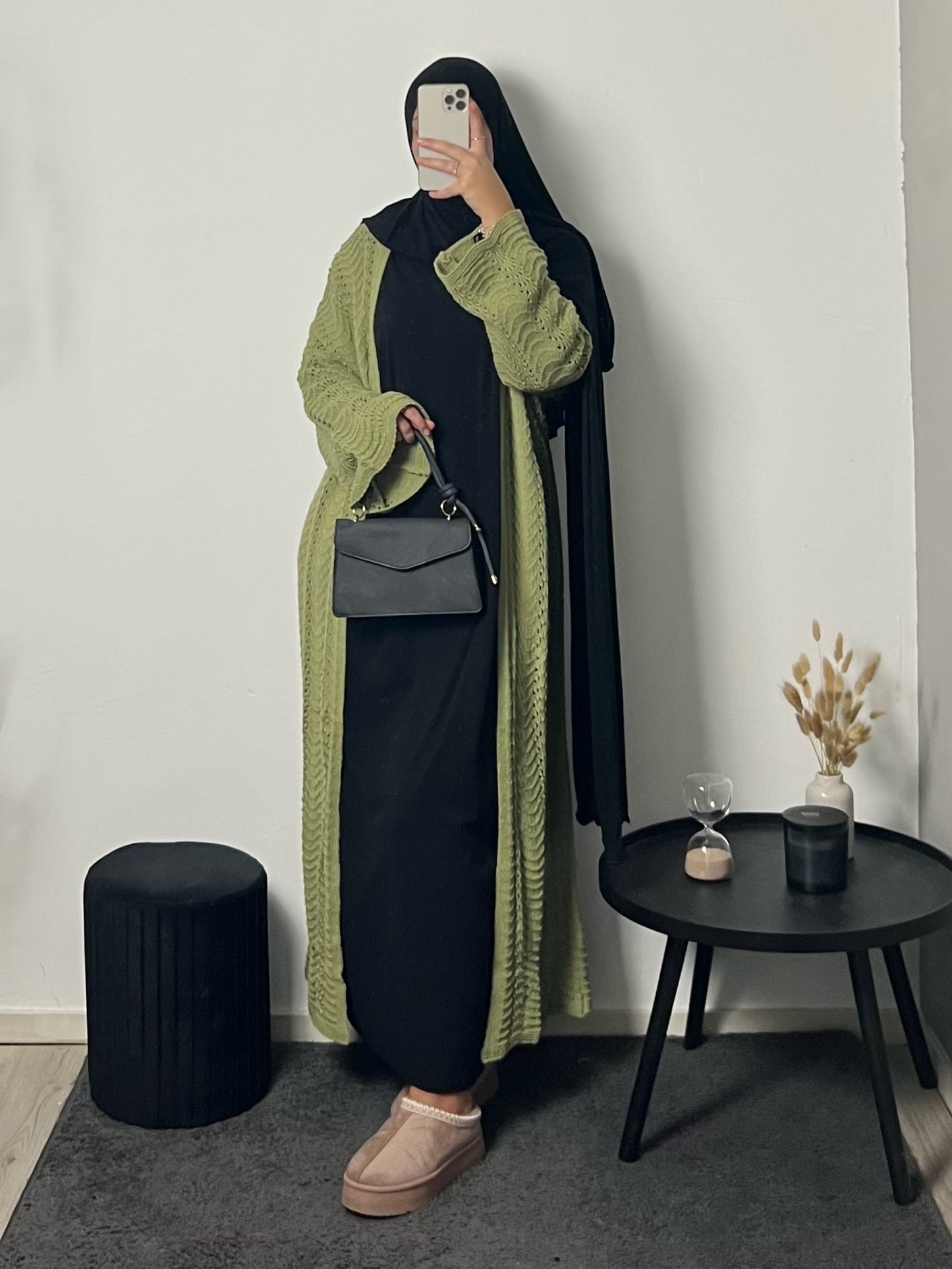 Mira Knitted Cardigan Pistache
