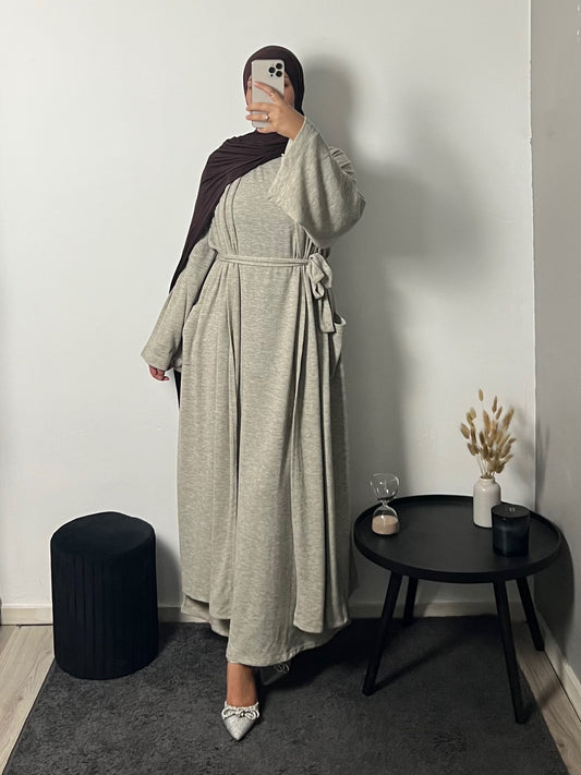 Abaya/kimono set Liya Ecru