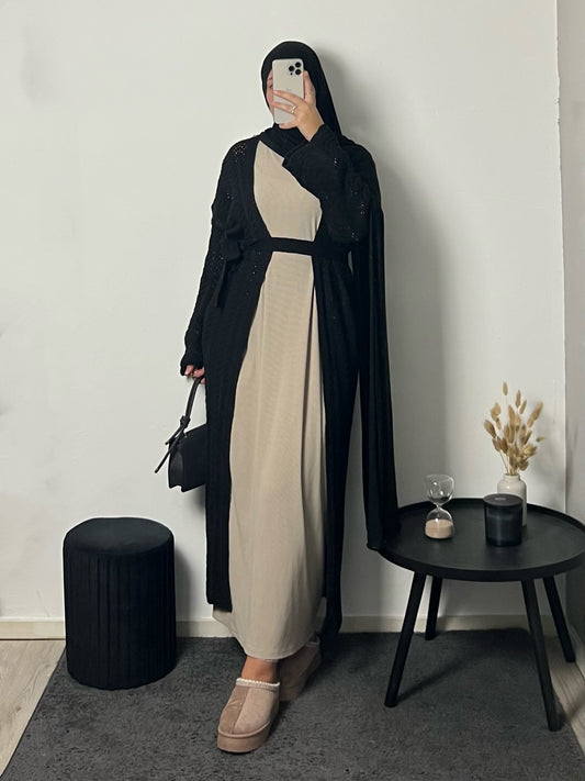 Mira Knitted Cardigan Black