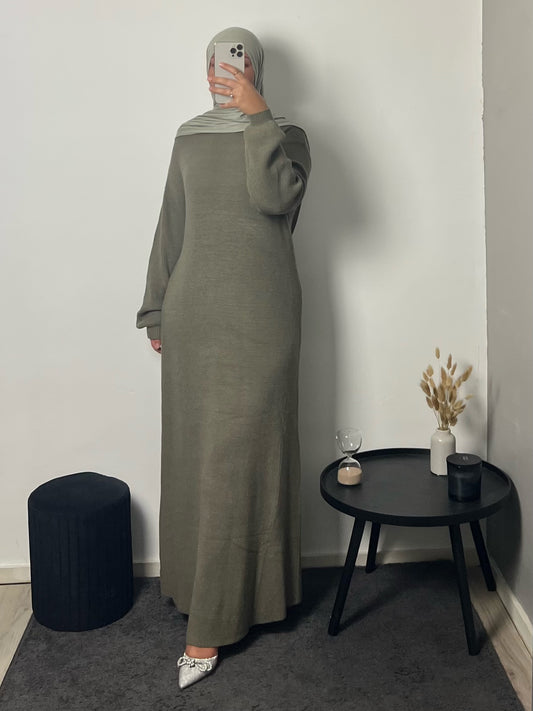 Aisha Knit Dress Khaki