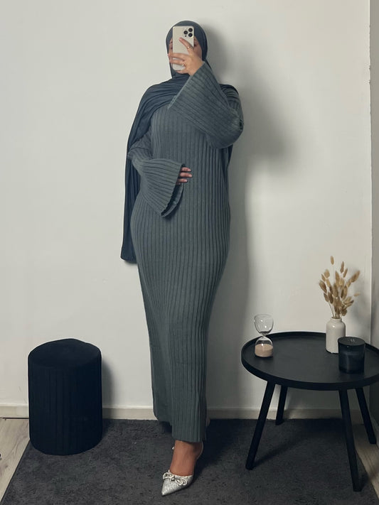 Asmae Knit Dress Grey