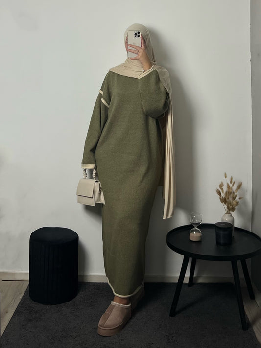 Yara Sweater Dress Army Green