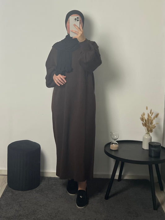 Nisae Sweater Dress Chocolate
