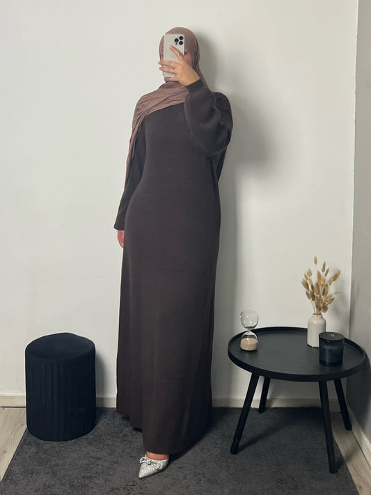 Aisha Knit Dress Chocolate