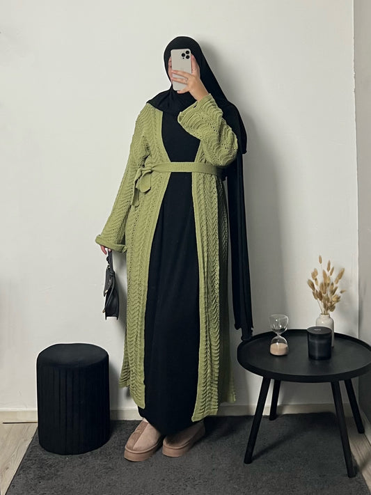 Mira Knitted Cardigan Pistache